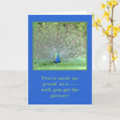 "Je hebt me trots gemaakt als een pauw" / FOTO VAN Kaart (Gele Bloem)