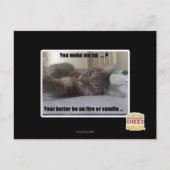 Je hebt me wakker gemaakt briefkaart (Voorkant)