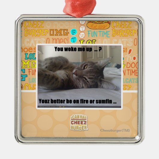 Je hebt me wakker gemaakt metalen ornament (Voorkant)