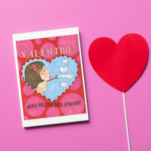 Je hebt me weggeblazen Valentijn-kaart Feestdagen Kaart