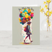 Je hebt mijn dag gemaakt - Dank je Kaart (Gele Bloem)