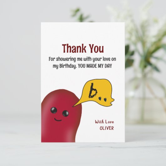 Je hebt mijn dag gemaakt, kinderen van de volgende bedankkaart (Staand voorkant)