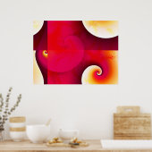 Je hebt mijn geest rood poster (Keuken)