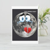 Je hebt mijn hart gebroken - als de maan kon prate feestdagenkaart (Staand voorkant)