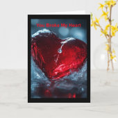 Je hebt mijn hart gebroken. kaart (Gele Bloem)