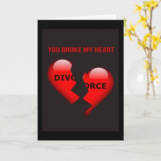 Je hebt mijn hart gebroken. kaart (Gele Bloem)