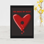 Je hebt mijn hart gebroken. kaart (Gele Bloem)