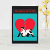Je hebt mijn hart gebroken. kaart (Gele Bloem)