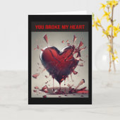 Je hebt mijn hart gebroken. kaart (Gele Bloem)
