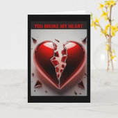 Je hebt mijn hart gebroken. kaart (Gele Bloem)