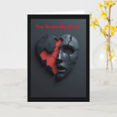 Je hebt mijn hart gebroken. kaart (Gele Bloem)