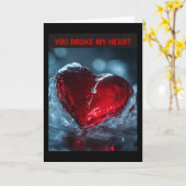 Je hebt mijn hart gebroken. kaart (Gele Bloem)