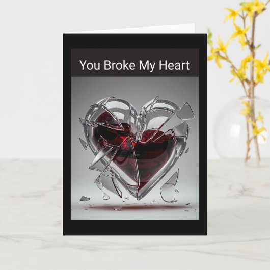 Je hebt mijn hart gebroken. kaart (Gele Bloem)
