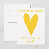 Je hebt mijn hart | Gedicht door E.E. Cummings Briefkaart (Voorkant / Achterkant)