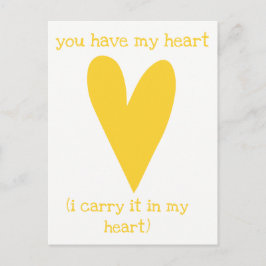 Je hebt mijn hart | Gedicht door E.E. Cummings Briefkaart