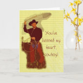 Je hebt mijn hart gekwetst, cowboy! kaart (Gele Bloem)