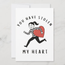 Je hebt mijn hart gestolen Grappige dief Valentijn