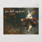 Je hebt mijn hart gestolen, het hart dief konijn briefkaart (Voorkant)