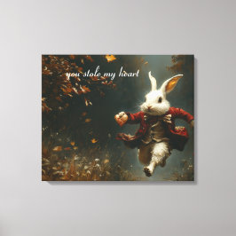 Je hebt mijn hart gestolen, het hart dief konijn canvas afdruk