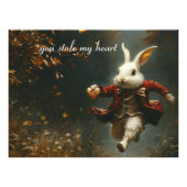 Je hebt mijn hart gestolen, het hart dief konijn foto afdruk (Voorkant)