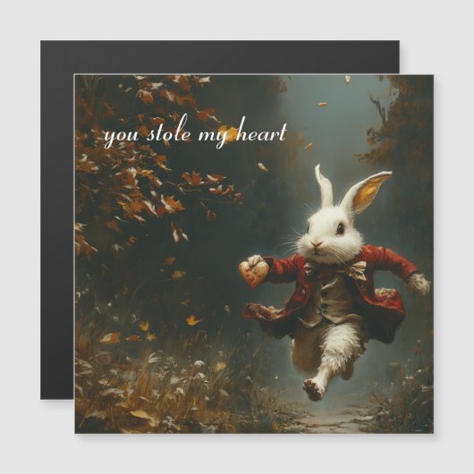 Je hebt mijn hart gestolen, het hart dief konijn magnetische uitnodiging (Voorkant / Achterkant)