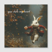 Je hebt mijn hart gestolen, het hart dief konijn magnetische uitnodiging (Voorkant)