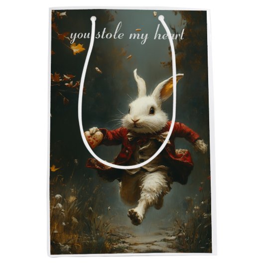 Je hebt mijn hart gestolen, het hart dief konijn medium cadeauzakje (Voorkant)