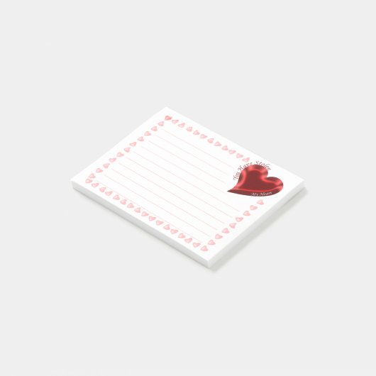 "Je hebt mijn hart gestolen" Valentijn Post-it® Notes (Schuin)