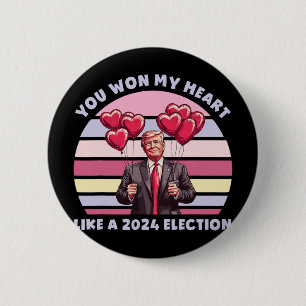 Je hebt mijn hart gewonnen als een verkiezing Funn Ronde Button 5,7 Cm
