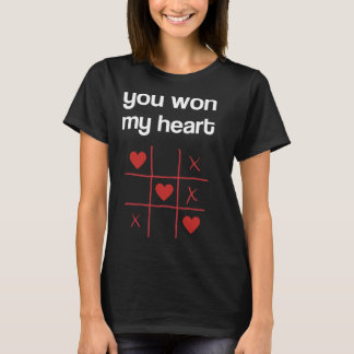 Je hebt mijn hart gewonnen Cute Tic Tac Toe Game T-shirt