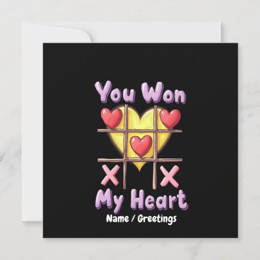 Je hebt mijn hart gewonnen Romantische & Schattige Kaart (Voorkant)