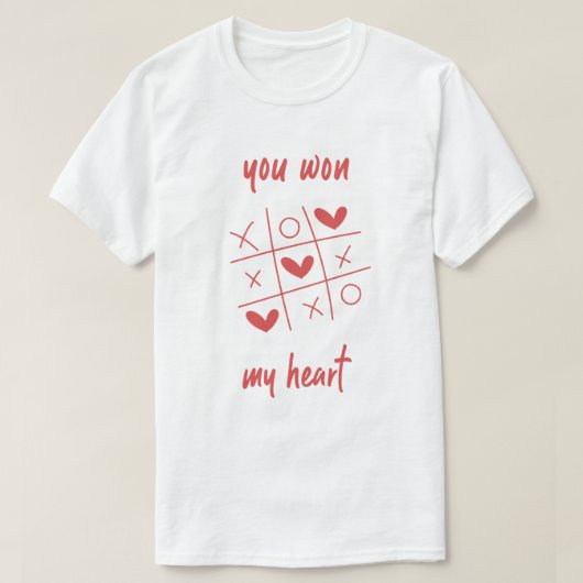 Je hebt mijn hart gewonnen t-shirt (Design voorkant)