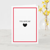 Je hebt mijn hart, nu en eeuwig Romantische kaart (Gele Bloem)