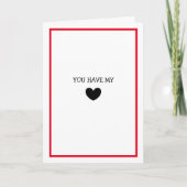 Je hebt mijn Hart, Nu en Voor altijd Romantisch Kaart (Voorkant)