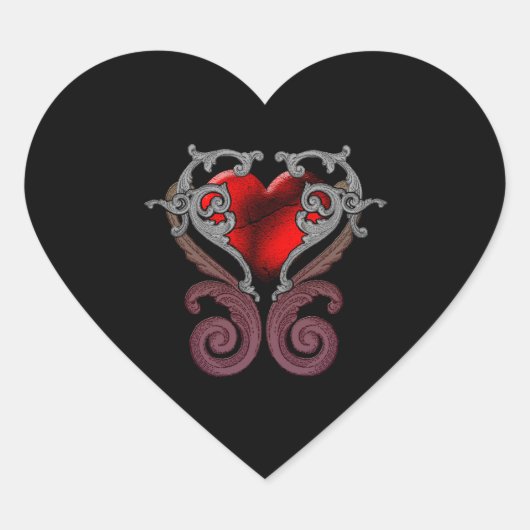 Je hebt mijn hart (rood) hart sticker (Voorkant)