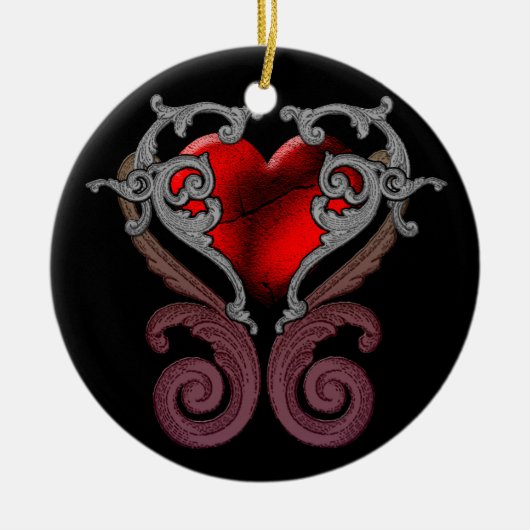 Je hebt mijn hart (rood) keramisch ornament (Voorkant)