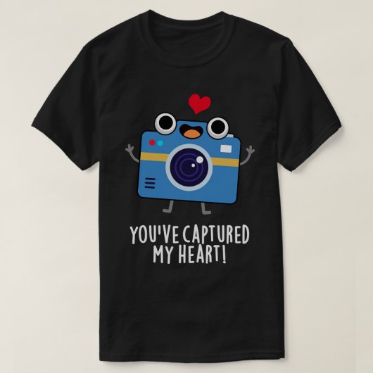 Je hebt mijn hart Schattigee camera Pun 1 vastgele T-shirt (Design voorkant)