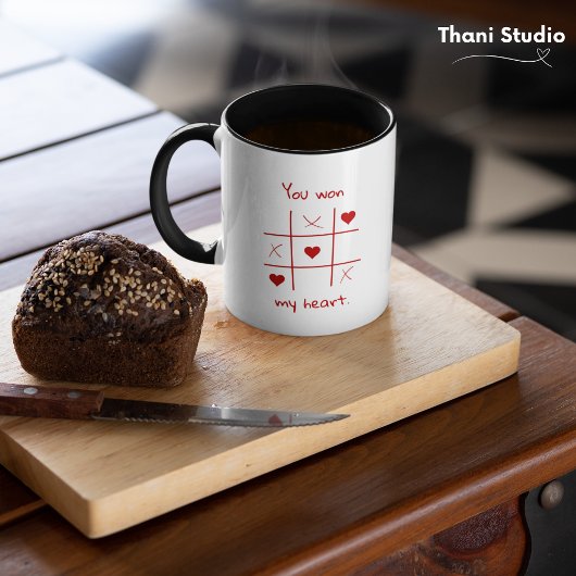 Je hebt mijn hart Tic-Tac-Toe Valentijns gewonnen Mok