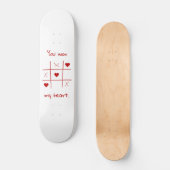 Je hebt mijn hart Tic-Tac-Toe Valentijns gewonnen Persoonlijk Skateboard (Voorkant)