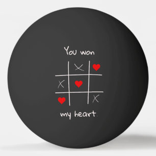 Je hebt mijn hart Tic-Tac-Toe Valentijns gewonnen Pingpongbal
