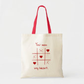 Je hebt mijn hart Tic-Tac-Toe Valentijns gewonnen Tote Bag (Voorkant)