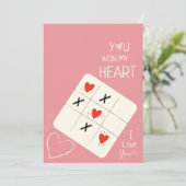 Je hebt mijn hart Valentijnsdag cadeau Kaart gewon (Staand voorkant)