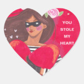 Je hebt mijn hart Valentijnsdag gestolen Hart Sticker (Voorkant)