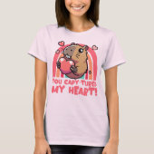 Je hebt mijn hart veroverd - Schattige Capybara-on T-shirt (Voorkant)