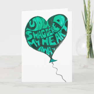 Je hebt mijn hart weggesjokt, liefdeskaart kaart