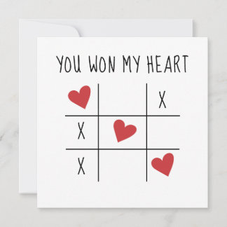 Je hebt mijn hartennotitie gewonnen notitiekaartje