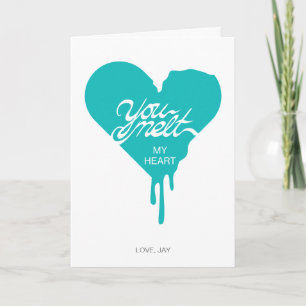 Je hebt mijn hartkaart laten zien (Turquoise) Kaart