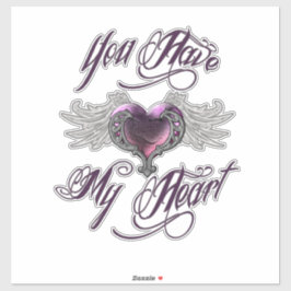 Je hebt mijn hartritmeroze vinylsticker op maat ge sticker