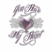 Je hebt mijn hartritmeroze vinylsticker op maat ge sticker (Voorkant)