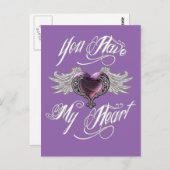 Je hebt mijn hartroze briefkaart (Voorkant / Achterkant)